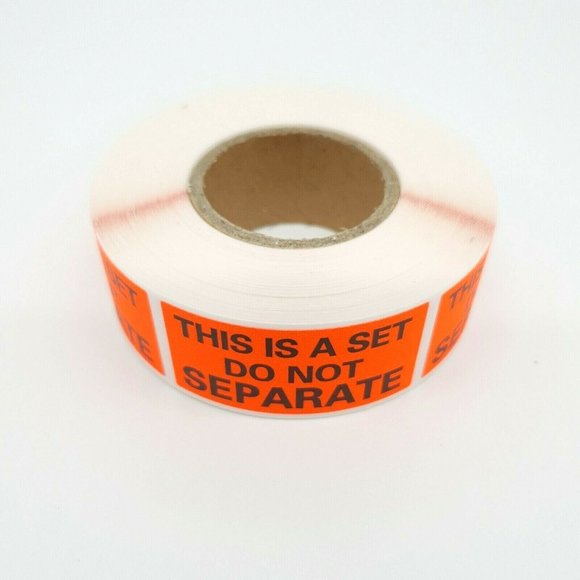 This Is a Set Do Not Separate Stickers FBA Shipping Supplies 500 Piece Roll - Picture 3 of 8